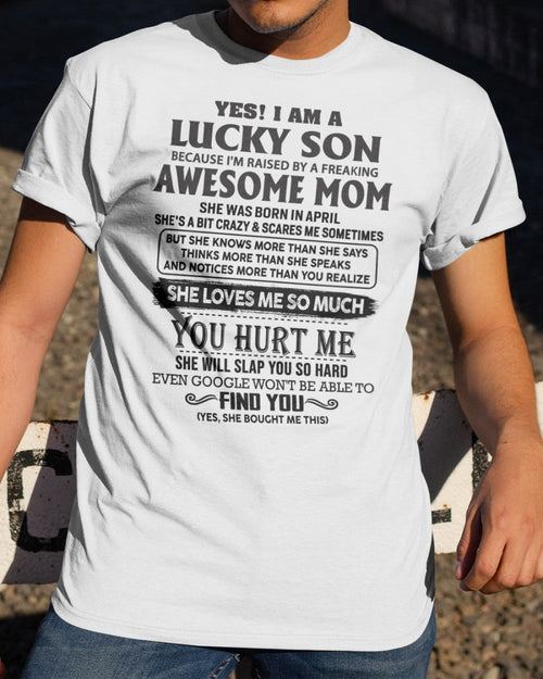 April - Awesome Mom - Perfect Gift For Your Son From Mom - LUAN04 (SKU-LKW-04)