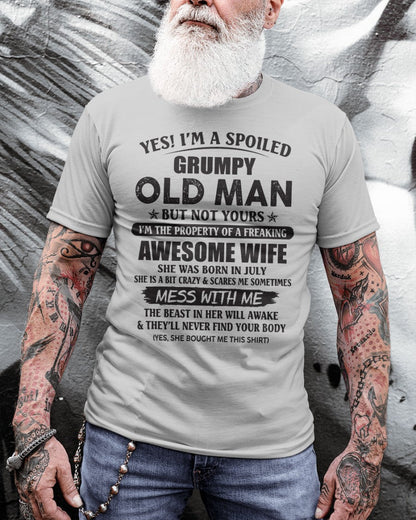 Awesome wife July- Perfect gift for husband from wife - LUAN07 (SKU96-68-07)