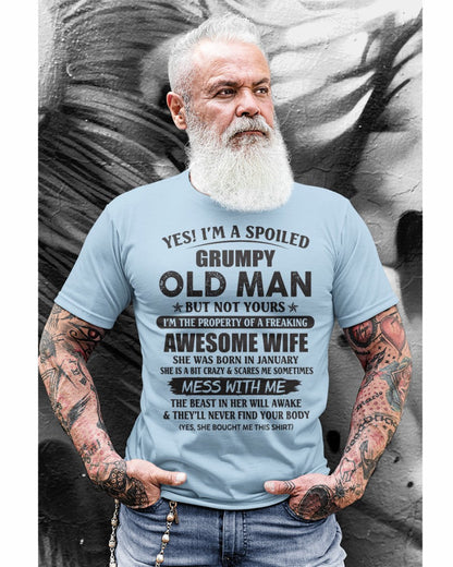 Awesome wife January - Perfect gift for husband From Wife - LUAN01 (SKU96-68-01)