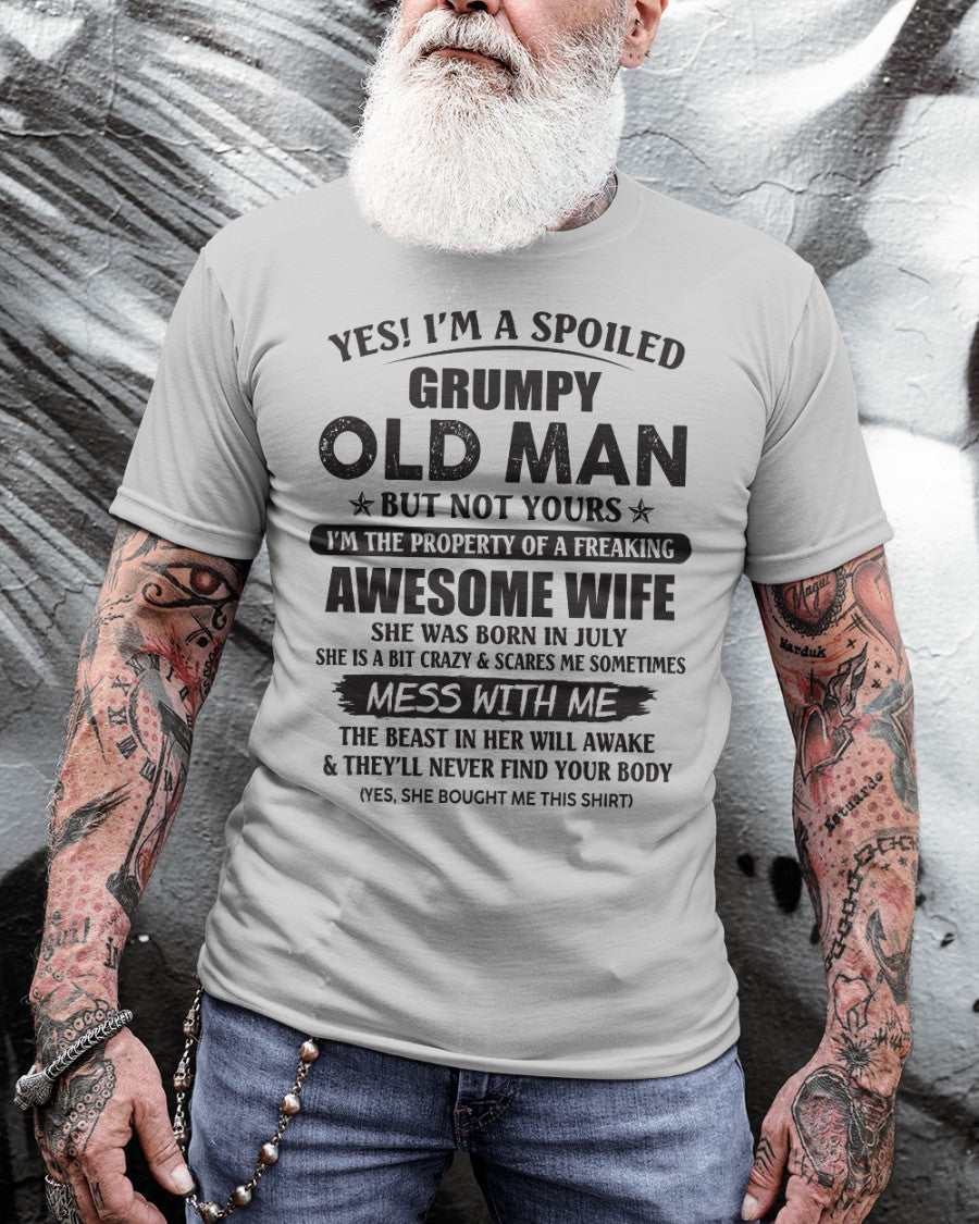 Awesome wife July- Perfect gift for your husband from wife  - LUAN07 (SKU96-68-07)