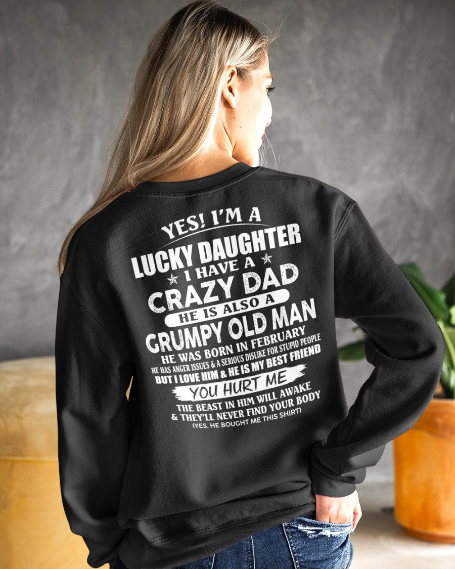 February - Awesome Grumpy Old Dad - Special gift for your daughter From Dad - LUAN02 (SKU10-50-02)