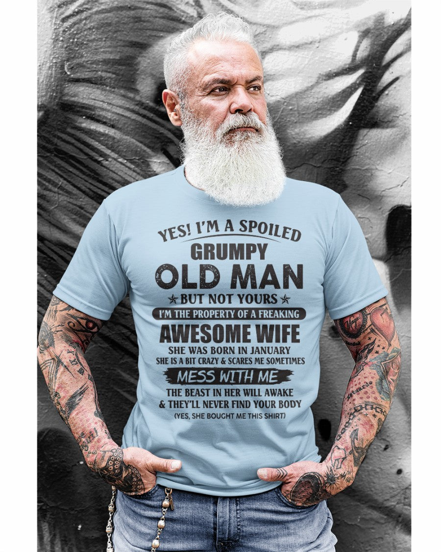 Awesome wife January - Perfect gift for your husband from wife - LUAN01 (SKU96-68-01)