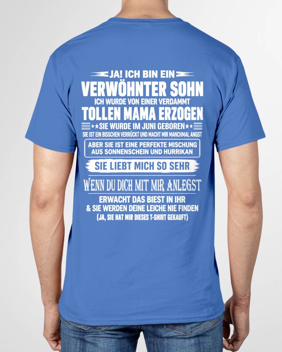 JUNI - VERWÖHNTER SOHN - TOLLE MAMA - SONNENSCHEIN & HURRIKAN - PERFEKTES GESCHENK VON MAMA AN SOHN - LUAN06 (SKU2609-27-06)