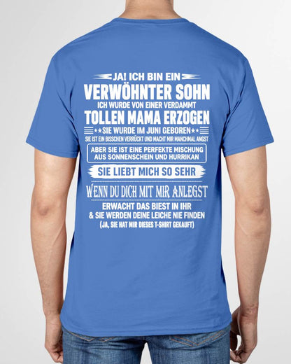 JUNI - VERWÖHNTER SOHN - TOLLE MAMA - SONNENSCHEIN & HURRIKAN - PERFEKTES GESCHENK VON MAMA AN SOHN - LUAN06 (SKU2609-27-06)