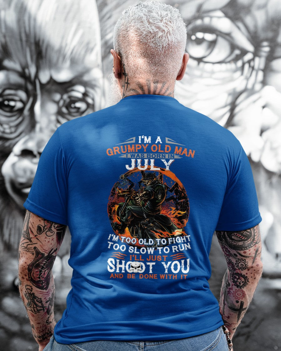 JULY - GRUMPY OLD MAN T-SHIRT – FUNNY BIKER TEE - PERFECT GIFT FOR MEN - LUAN07 (SKU07-64-07)