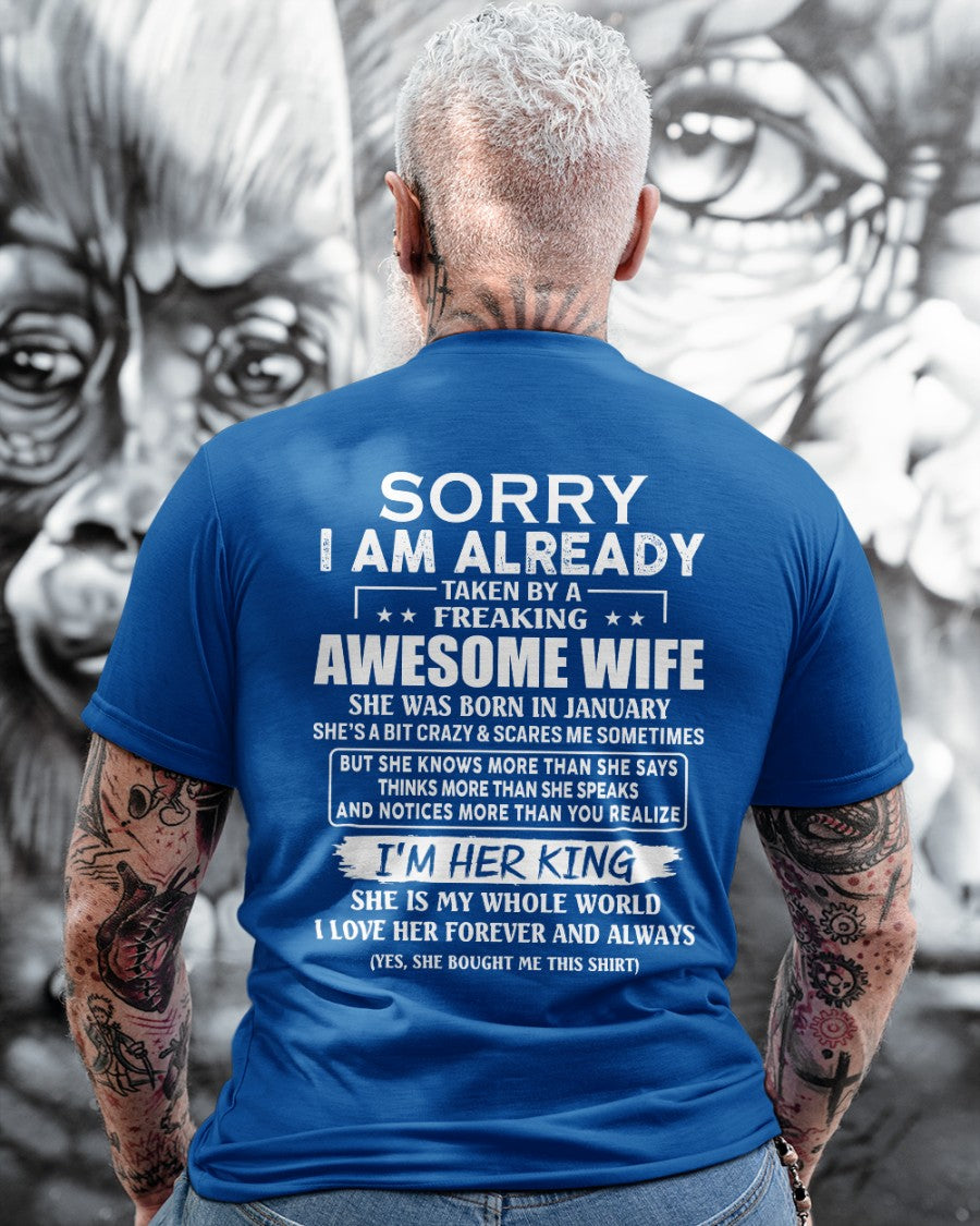 Awesome wife January - Perfect gift for husband from wife - LUAN01 (SKU68-79-01)