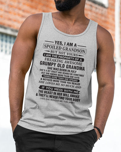 Yes I’m A Stubborn Grandson T-Shirt – Birthday Gift From July Grandma / Woman - LUAN07 (SKU10-171-07)