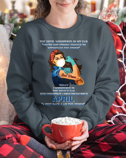 Never Underestimate A Woman Born In April – April Woman “I Am The Storm” - FMA / luan04 (SKU12-322-04)