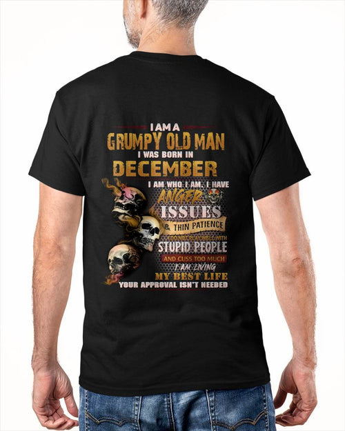 Grumpy Old Man - For Man Black T-Shirt - LUAN12 (SKU08-67-12)