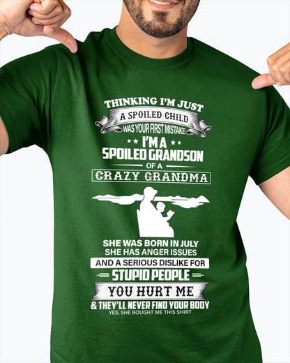 Spoiled by Grandma Shirt July Edition – From Grandma to Grandson NINA07 (SKU-GMS2-07)