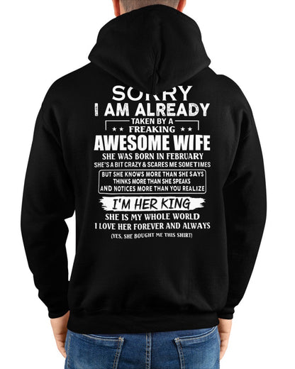Awesome wife February - Perfect gift for husband from wife - LUAN02 (SKU68-79-02)