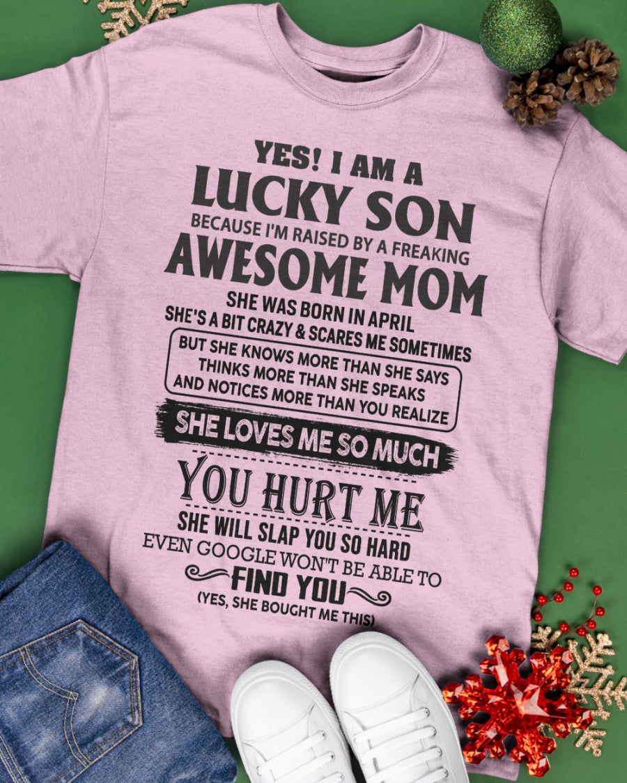April - Awesome Mom - Perfect Gift For Your Son From Mom - LUAN04 (SKU-LKW-04)