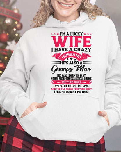 MAY - TO MY WIFE - I'M A LUCKY WIFE - GIFT FROM HUSBAND - LUAN05 (SKU10-136-05)