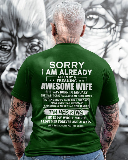 Awesome wife January - Perfect gift for husband from wife - LUAN01 (SKU68-79-01)