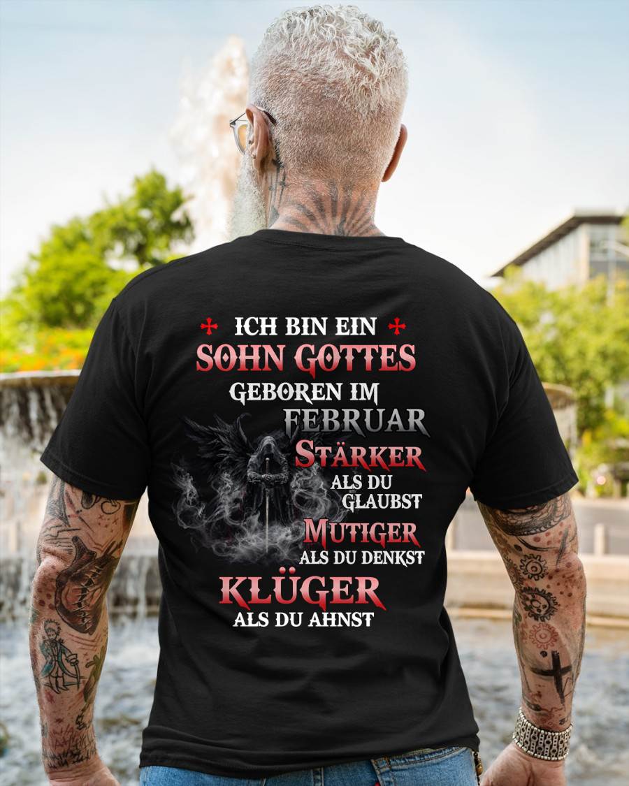 Februar Sohn Gottes T-Shirt Für Männer – Stärker Als Du Glaubst - LUAN02 (SKU2607-98-02)