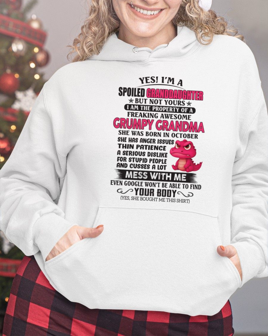 OCTOBER - YES, I'M A SPOILED GRANDDAUGHTER - GIFT FROM GRANDMA - NINA10 (SKU09-96-10)