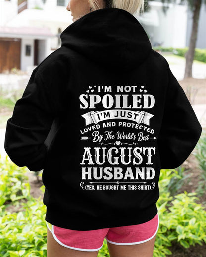 "I'M NOT SPOILED - I'M JUST LOVED AND PROTECTED BY MY HUSBAND" –  T - SHIRT FROM HUSBAND – LUAN08 (SKU2606-165-08)