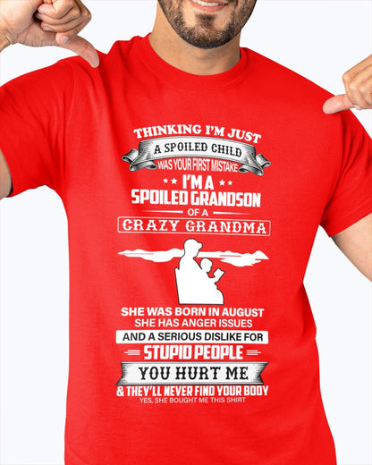 Spoiled by Grandma Shirt August Edition – From Grandma to Grandson NINA08 (SKU-GMS2-08)