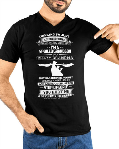 Spoiled by Grandma Shirt August Edition – From Grandma to Grandson NINA08 (SKU-GMS2-08)