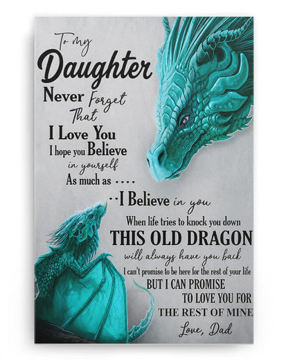 CANVAS FOR DAUGHTER - BEST GIFT FROM DAD - LUAN00 (SKU2605-181)