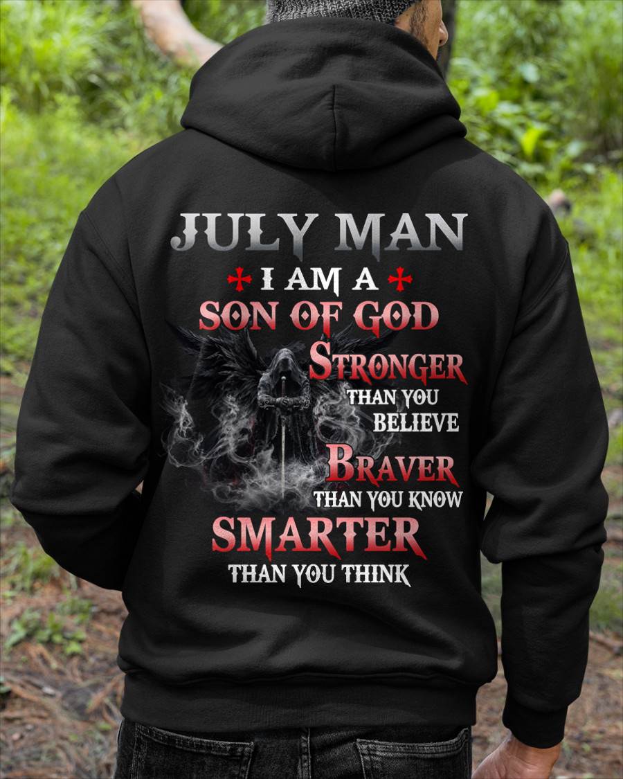 July Man Son Of God T-Shirt - Christian Gift For Men - LUAN07 (SKU2606-128-07)