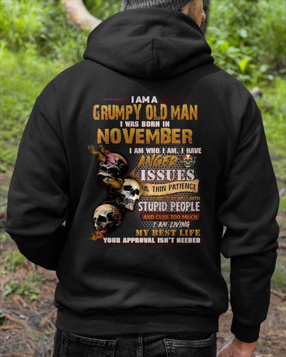 Grumpy Old Man - For Man Black T-Shirt - LUAN11 (SKU08-67-11)
