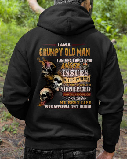 Grumpy Old Man - For Man Black T-Shirt - LUAN00 (SKU08-67-00)