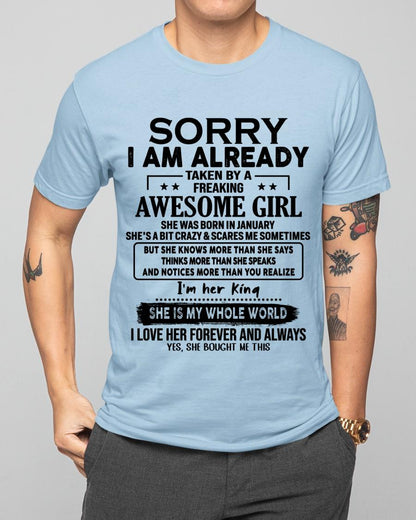 January - Awesome Girl born in January - Special gift for your boyfriend - From Wife LUAN01 (SKU.AT16)