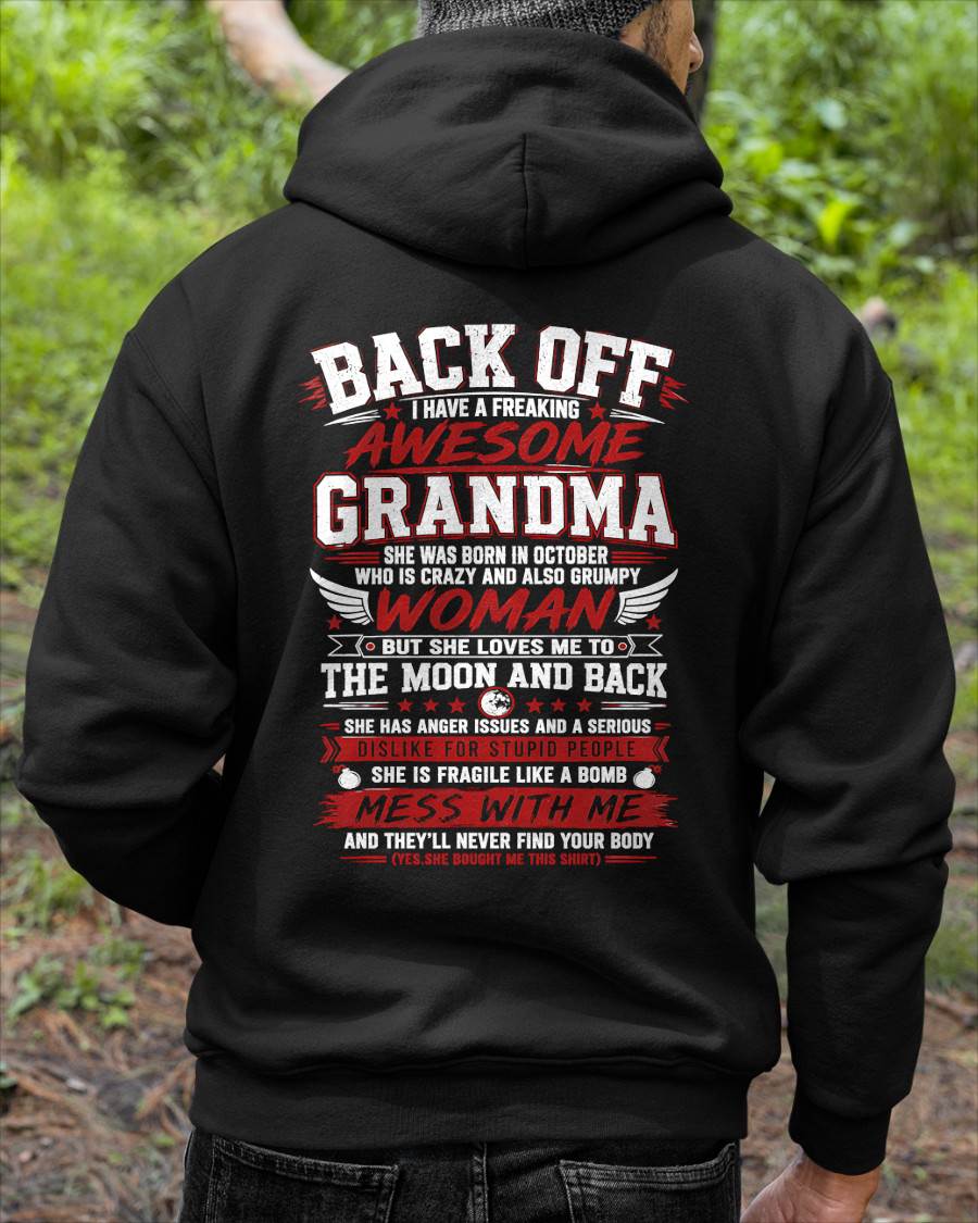 OCTOBER - CRAZY AWESOME GRANDMA - PERFECT GIFT FROM GRANDMA - LUAN10 (SKU2608-07-10)