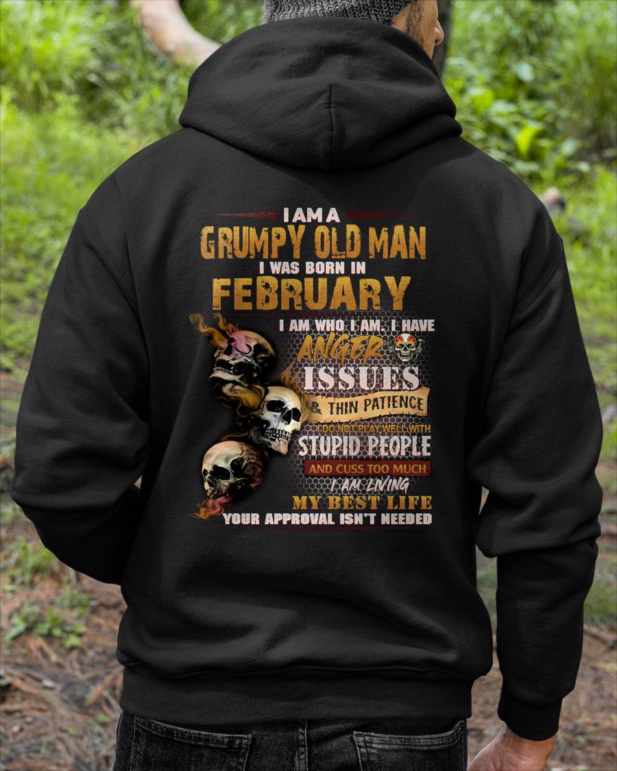 Grumpy Old Man - For Man Black T-Shirt - LUAN02 (SKU08-67-02)