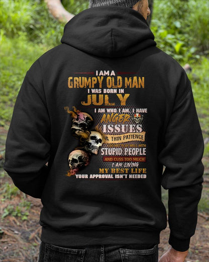 Grumpy Old Man - For Man Black T-Shirt - LUAN07 (SKU08-67-07)