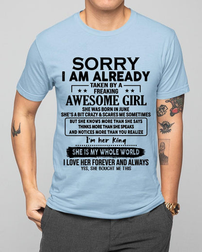 June - Awesome Girl born in June - Special gift for your boyfriend - From Wife LUAN06 (SKU.AT16)