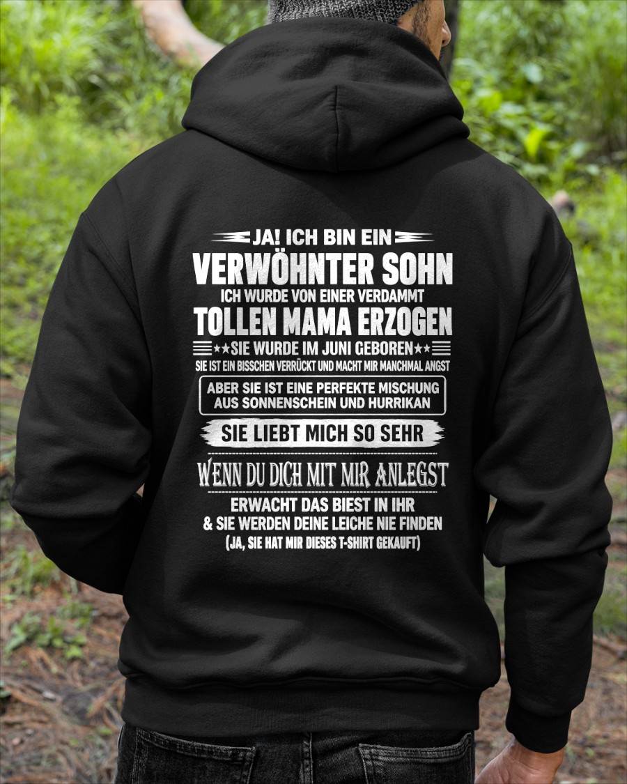 JUNI - VERWÖHNTER SOHN - TOLLE MAMA - SONNENSCHEIN & HURRIKAN - PERFEKTES GESCHENK VON MAMA AN SOHN - LUAN06 (SKU2609-27-06)