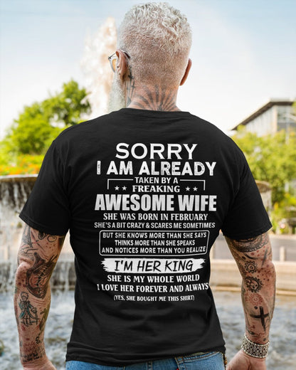 Awesome wife February - Perfect gift for husband from wife - LUAN02 (SKU68-79-02)