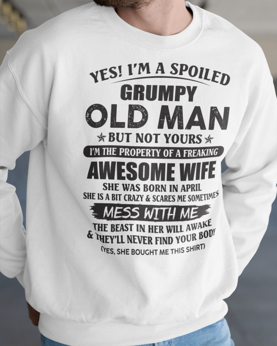 Awesome wife April - Perfect gift for your husband from wife - LUAN04 (SKU96-68-04)