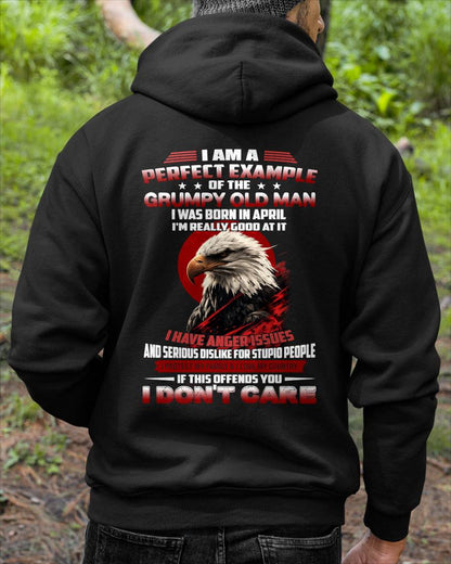 APRIL - I AM A PERFECT EXAMPLE OF THE GRUMPY OLD MAN - T SHIRT FOR MEN - LUAN04 (SKU26T-01299-04)