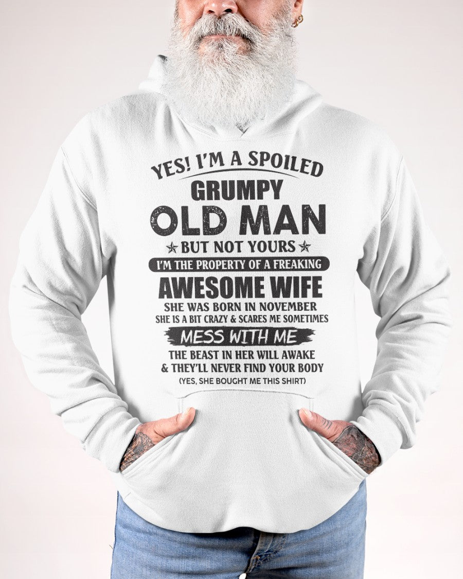 Awesome wife November - Perfect gift for husband from wife - LUAN11 (SKU96-68-11)