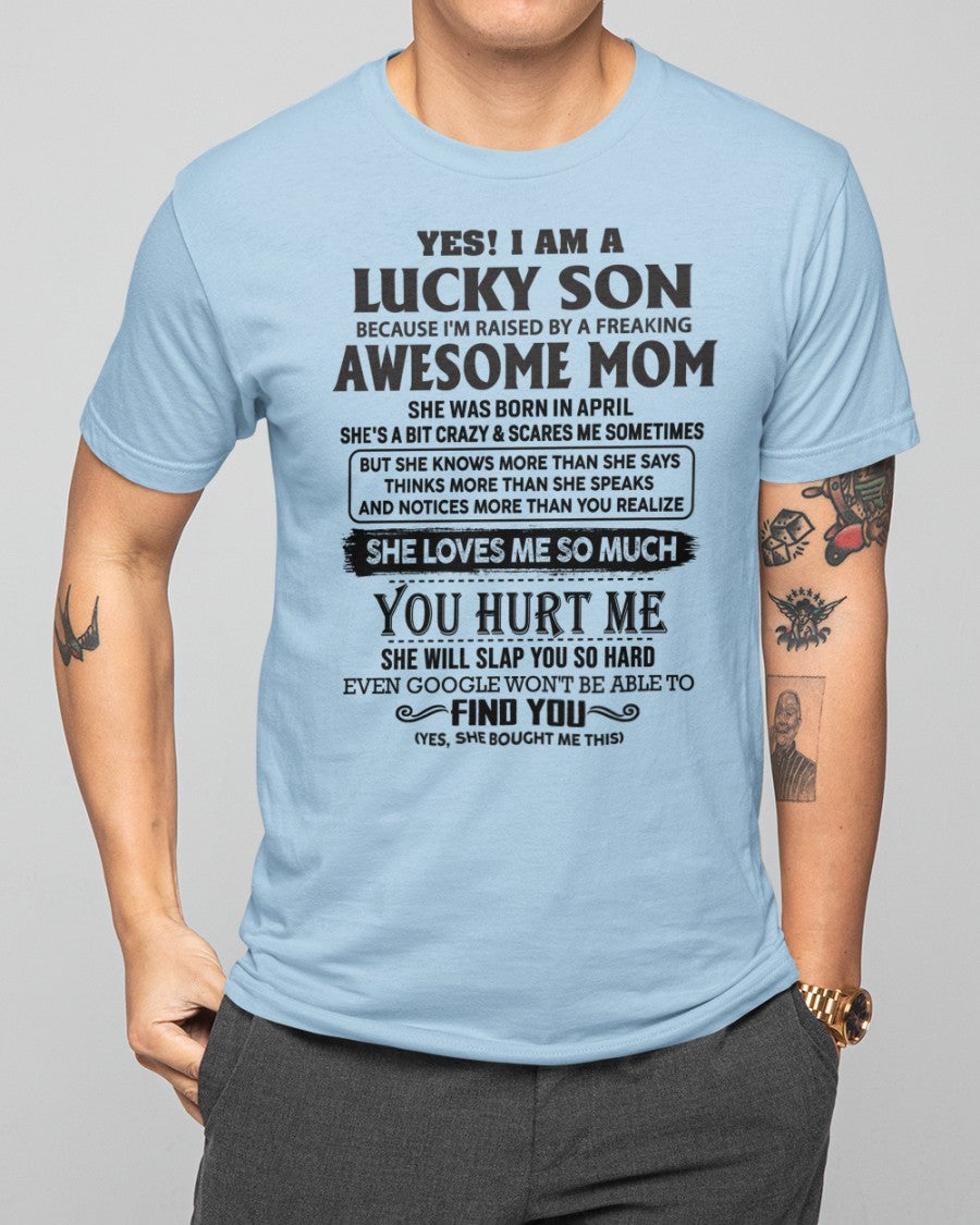 April - Awesome Mom - Perfect Gift For Your Son From Mom - LUAN04 (SKU-LKW-04)