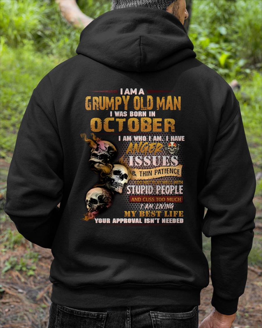 Grumpy Old Man - For Man Black T-Shirt - LUAN10 (SKU08-67-10)