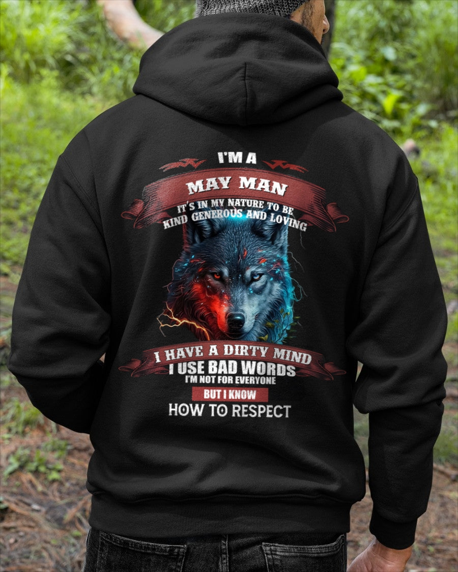 MAY - KNOW HOW TO RESPECT - BIRTHDAY T-SHIRT FOR MEN - luan05 / male (SKU12-162-05)