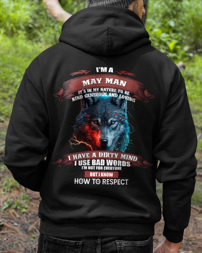 MAY - KNOW HOW TO RESPECT - BIRTHDAY T-SHIRT FOR MEN - luan05 / male (SKU12-162-05)