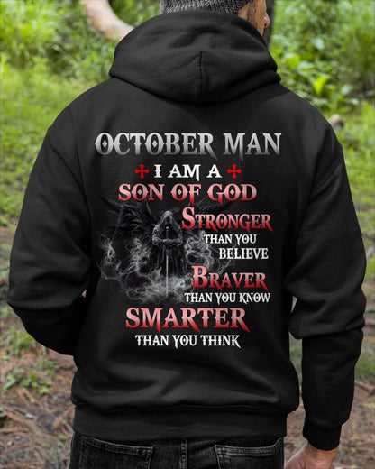 October Man Son Of God T-Shirt - Christian Gift For Men - LUAN10 (SKU2606-128-10)