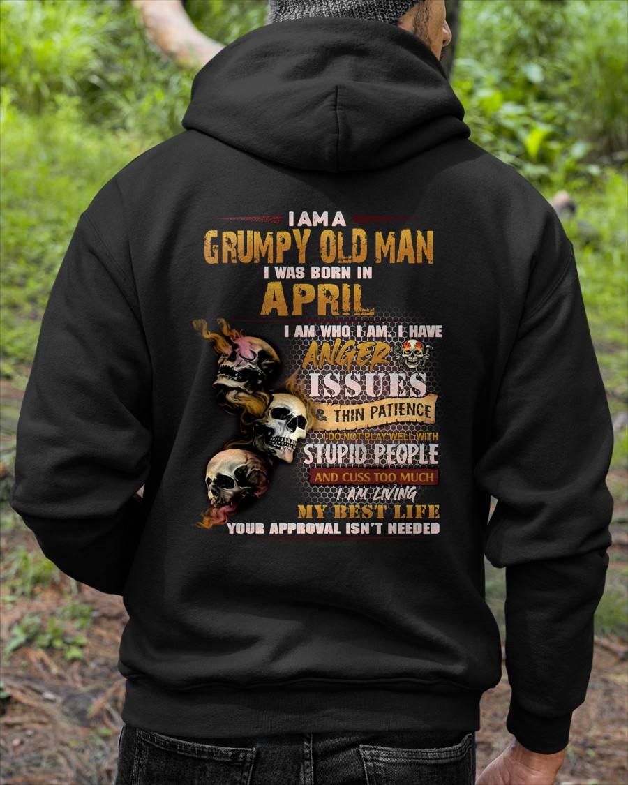 Grumpy Old Man - For Man Black T-Shirt - LUAN04 (SKU08-67-04)