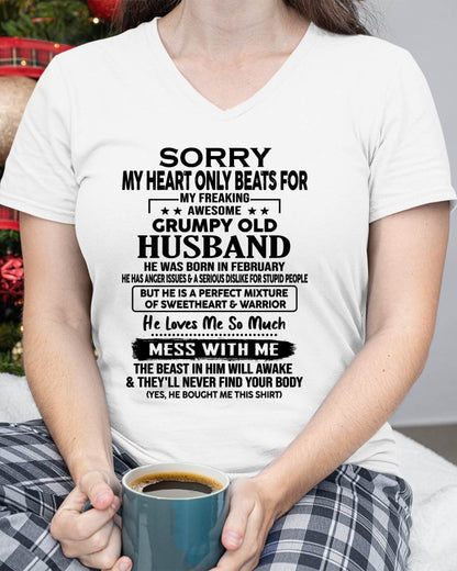 FEBRUARY - GRUMPY OLD HUSBAND - SWEETHEART & WARRIOR - PERFECT GIFT FROM HUSBAND TO WIFE - LUAN02 (SKU2608-283-02)