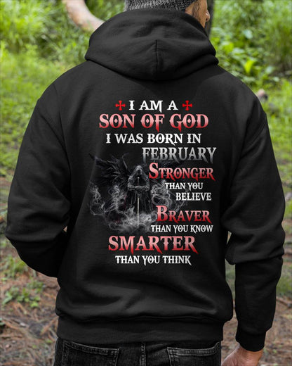 February Son Of God T-Shirt For Men – Stronger Than You Believe - LUAN02 (SKU2606-393-02)