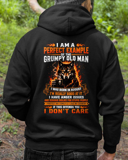 AUGUST - GRUMPY OLD MAN WITH ANGER ISSUES WHO LOVES HIS FAMILY & COUNTRY - T-SHIRT FOR MEN - LUAN08 (SKU2608-175-08)