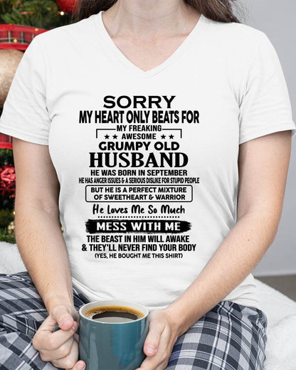 SEPTEMBER - GRUMPY OLD HUSBAND - SWEETHEART & WARRIOR - PERFECT GIFT FROM HUSBAND TO WIFE - LUAN09 (SKU2608-283-09)
