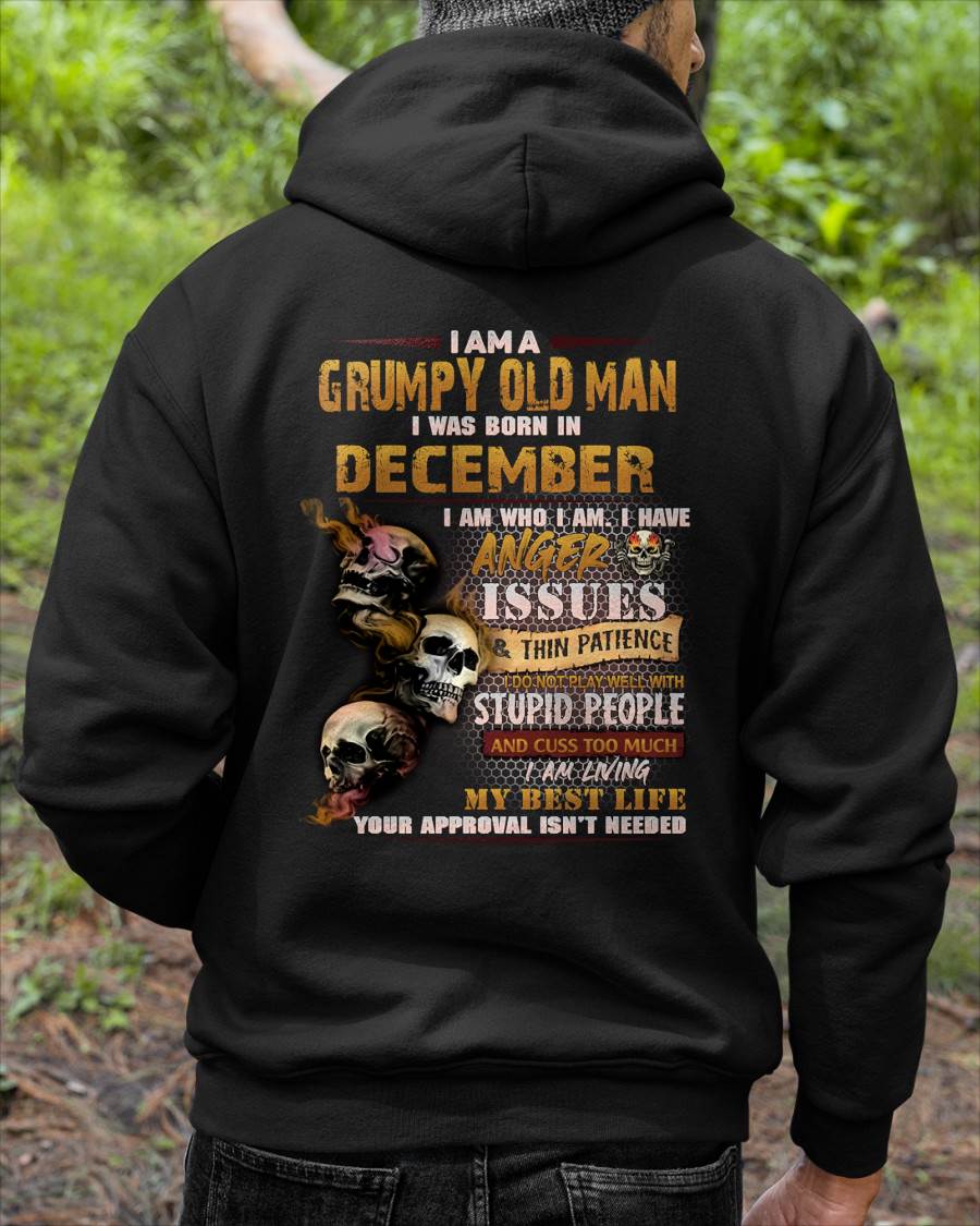 Grumpy Old Man - For Man Black T-Shirt - LUAN12 (SKU08-67-12)
