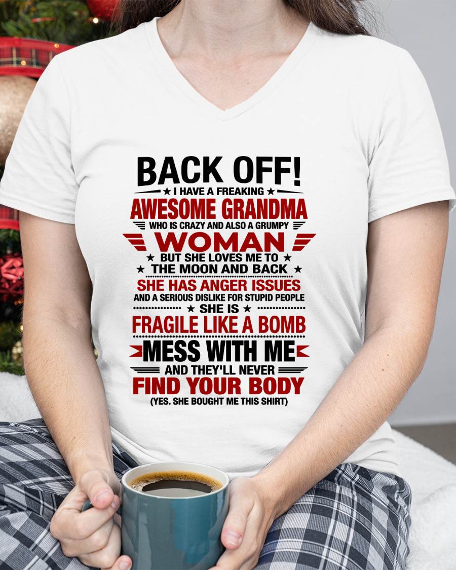 AWESOME GRANDMA T-SHIRT – PERFECT GIFT FROM GRANDMA - LUAN00 (SKU2607-260-00)