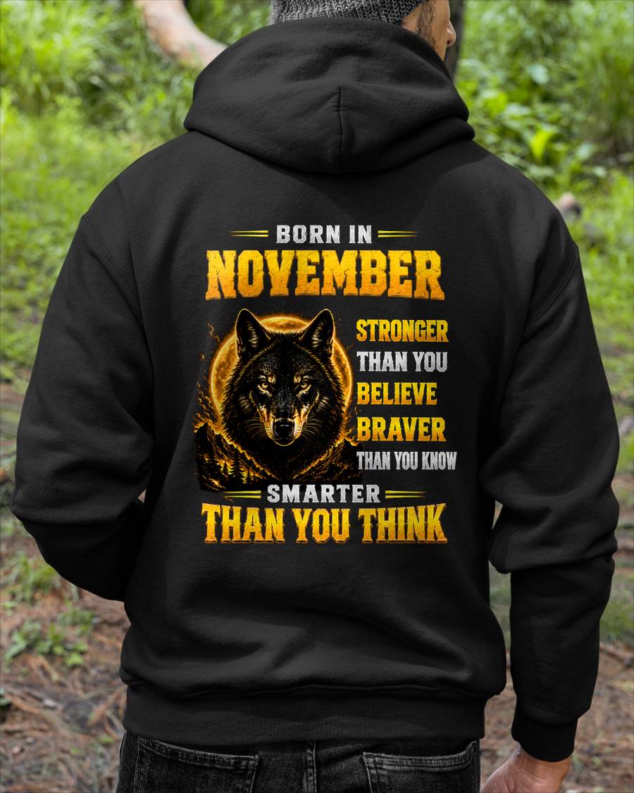 NOVEMBER - STRONGER THAN YOU BELIEVE - BRAVER THAN YOU KNOW - SMARTER THAN YOU THINK - T-SHIRT FOR MEN - LUAN11 (SKU2610-05-11)